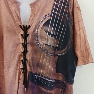 Guitar Jersey Men's‎ XXL, Guitar Graphic, Lace up front, Casual Comfort